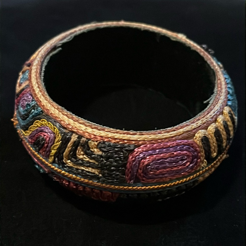 Pink, Blue, Yellow, & Black Bracelet